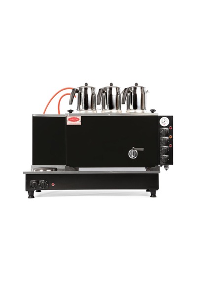 Tiryaki 3 Demlikli Elektrikli Statik Pleytli Çay Kazanı Mat Siyah - Dms9003367034924