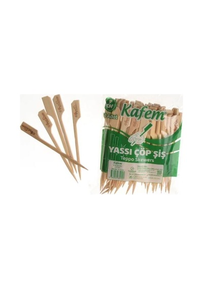 Çöp Şiş Yassı 9 Cm 50'li Paket 1 Adet