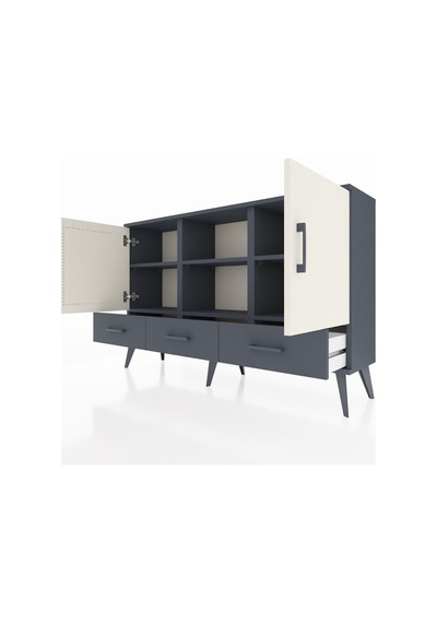 Arges Konsol 6 Raflı 3 Çekmeceli 3 Kapaklı 132x30x83 Antrasit-aytaşı/antrasit Aytaşı/antrasit Arges Konsol 6 Raflı 3 Çekmeceli 3 Kapaklı 132x30x83 Antrasit-aytaşı/antrasit Aytaşı/antrasit