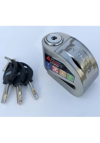 Armor 606Mva 6 Mm Renkli Alarmlı Disk Kilidi Armor 606Mva 6 Mm Renkli Alarmlı Disk Kilidi