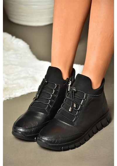 Fox Shoes R555301003 Siyah Hakiki Deri Comfort Ortopedik Taban Kadın Bot Siyah-hakiki Deri Siyah Fox Shoes R555301003 Siyah Hakiki Deri Comfort Ortopedik Taban Kadın Bot Siyah-hakiki Deri Siyah