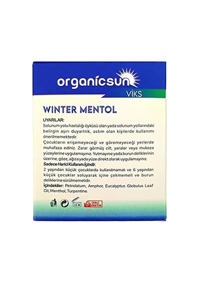 Winter Mentol Buharlaşan Merhem Viks Vikis Mentol Ve Okaliptus 40 Gr X 6 Adet