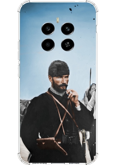 Realme 12 4g-12 Plus Uyumlu Atatürk Cephede Baskılı Silikon Kılıf Renkli