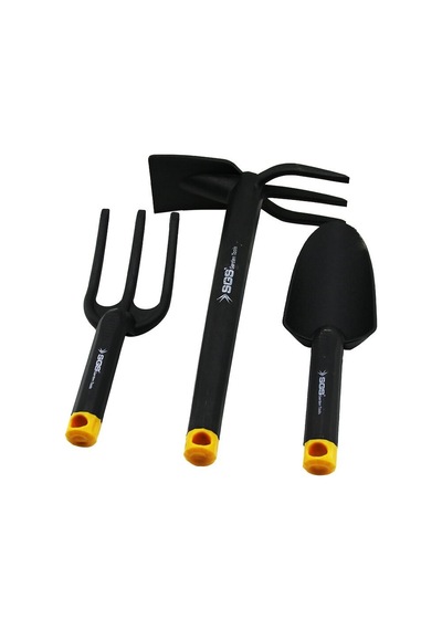 Sgs Tools Sgs-3120 3 Parça Plastik Bahçe Seti - Tırmık Çapa Kürek Siyah- 6'li Paket