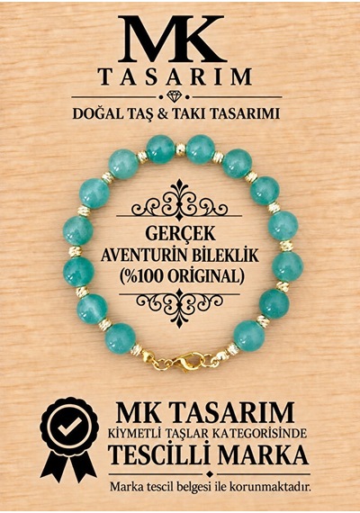 Mk Tasarım Gerçek Aventurin Taşı Bileklik Mk.7000.877- Rahatlık-dinginlik-enerji- Stres Bilekliği- R Çok Renkli Mk Tasarım Gerçek Aventurin Taşı Bileklik Mk.7000.877- Rahatlık-dinginlik-enerji- Stres Bilekliği- R Çok Renkli