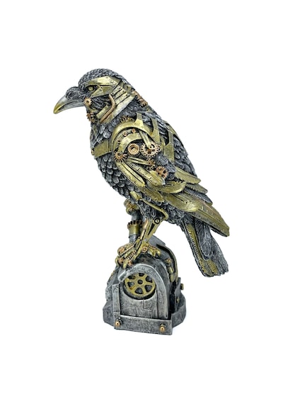 Steampunk Karga Biblo Heykel