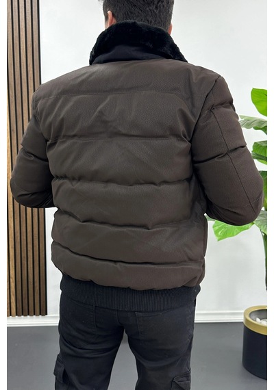 Edwox Erkek Slim Fit Soft Deri Mont Kahverengi Edw440 Kahverengi