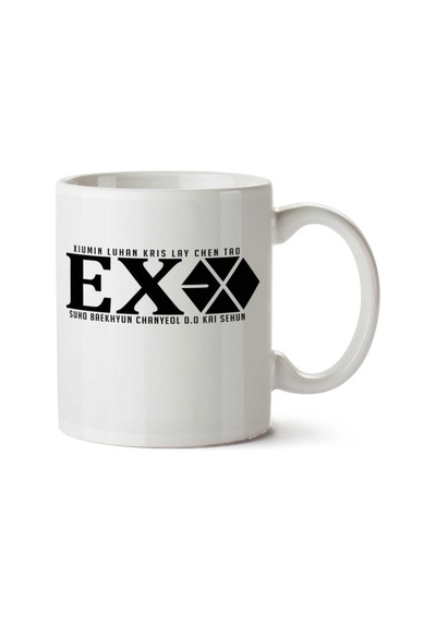 E X O By Vargasaneliz İki Tarafı Baskılı Kupa Bardak Çok Renkli