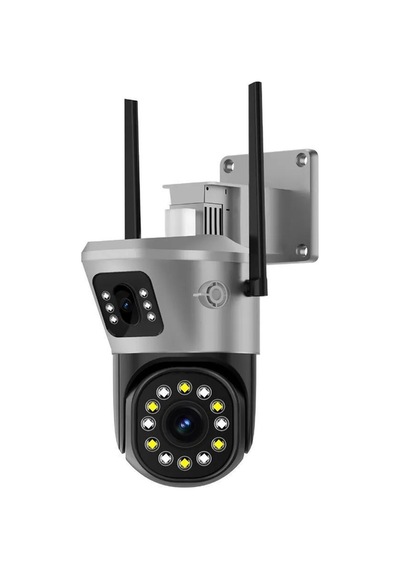Full Hd 1080p Ip66 Wifi Akıllı Kamera Hareket Sensörlü I Nsan Takip Su Geçirmez 2+2mp Wifi İp Kamera