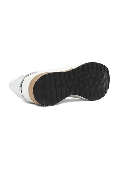Kadın Beyaz Dolgu Topuklu Deri Sneaker