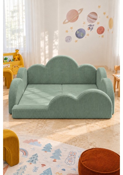 Funbed Junior Bulut Tasarımlı Çocuk Yatağı, Karyola Ve Oyun Matı Seti Yeşil - 938609351 Funbed Junior Bulut Tasarımlı Çocuk Yatağı, Karyola Ve Oyun Matı Seti Yeşil - 938609351