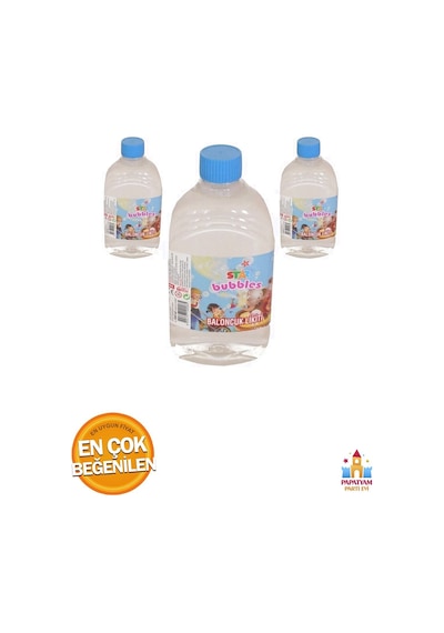 500 Ml Baloncuk Likiti: 3 Adet Yedek Solüsyon, Dayanıklı Formül Tüm Yaşlar