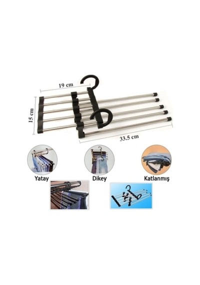 Magic Hanger Pantolon Askısı 5 İn1 Plastik Metalik Diğer