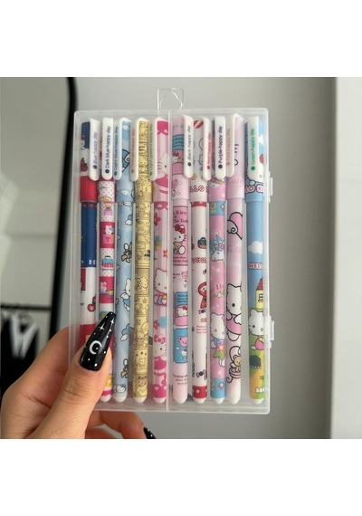 Hello Kitty Jel Renkli Tükenmez Kalem Seti 10'lu