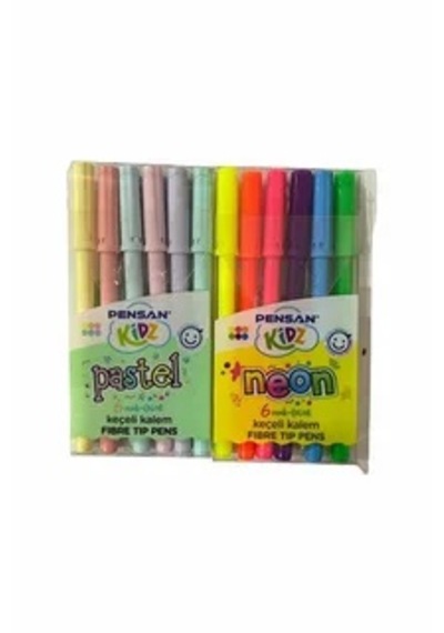 Pensan 99075 Kidz Neon Keçeli Kalem 6 Renk