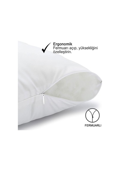 900 Gr Antialerjik Boncuk Silikon Yastık 4 Beyaz