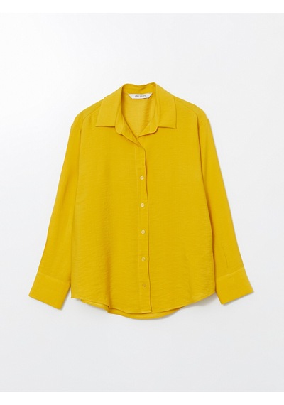 Lcwaıkıkı Classic Sarı Oversize Kadın Gömlek