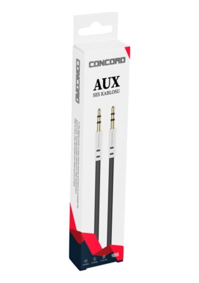 Concord C-816 M To M Flat Noodle 1M 3 5Mm Aux Kablo