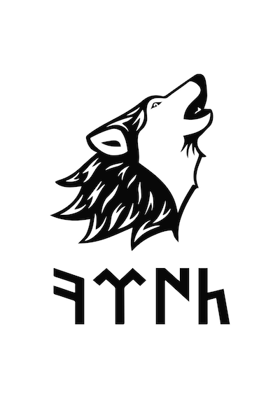 Kurt Sticker Göktürkçe Türk Sticker Kurt Arma Sticker