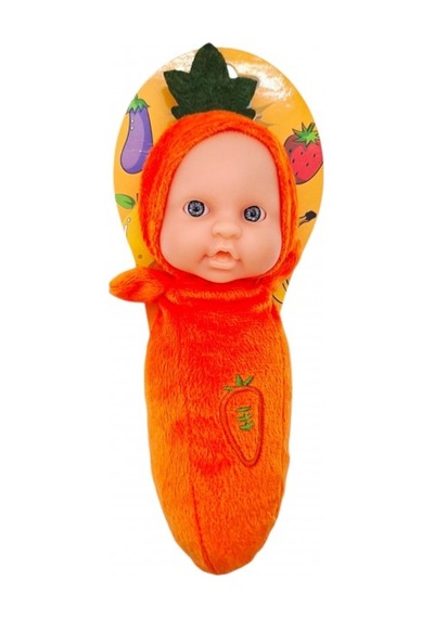 Askılı Meyve Kostümlü Bebiş Bebek 4'lü Set Peluş Meyve Tasarımlı Mini Oyuncak Bebekler