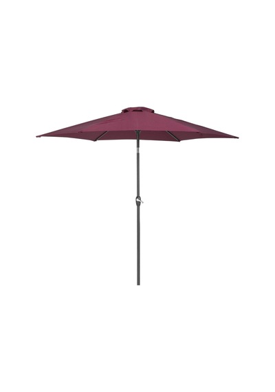 Varese 270 Cm Metal Ayaklı Bahçe Şemsiyesi, 360 Döner, Ayarlanabilir Kırmızı