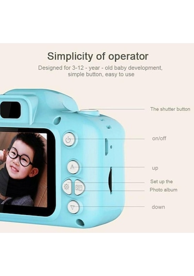 Torima Mini 1080p HD  2.0 inç Ekran﻿﻿ Çocuk Kamera Dijital Fotoğraf Makinesi