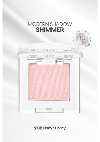 Uzun Süre Kalıcı Kolay Uygulanan Işıltılı Tekli Far Modern Shadow Shimmer 202 Pinky Sunray 202