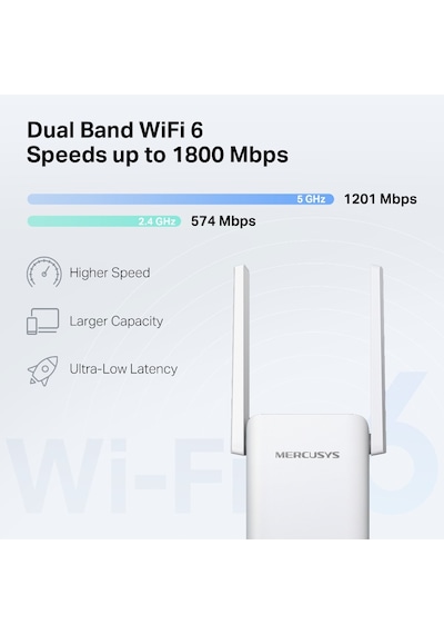 Mercusys Me70X AX1800 Wi-fi 6 Menzil Genişletici
