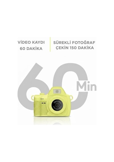 Torima Dijital Fotoğraf Makineleri Video Mini Kamera 2k Video 128gb Destekli Cmr42 Sarı