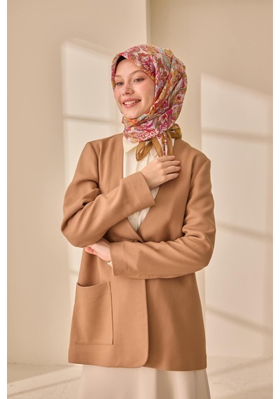 Silk Home Olinda İpek Eşarp 47002-40 Pembe, Turuncu, Taş, Lila, Asit