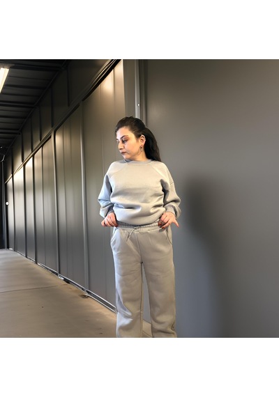 Ceyss Design Unisex Üç İplik Şardonlu Sweatshirt Eşofman Takımı-açık Gri Açık Gri