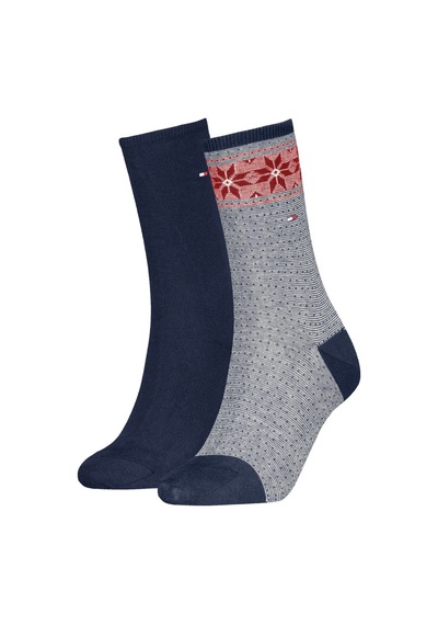 Tommy Hilfiger Th Women Sock 2p Faı Kadın Lacivert Çorap - S701236502