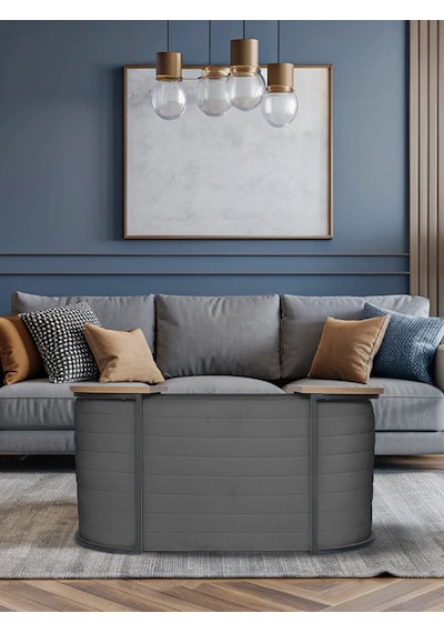 Frida Foksiyonel Sehpalı Puf Antrasit