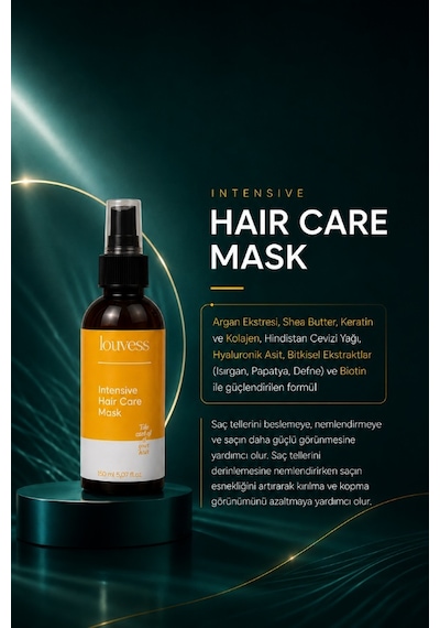 Louvess Biotin Keratin Kolajen ve Hindistan Cevizi Yağı İçerikli Yoğun Saç Bakım Maskesi 150 ML