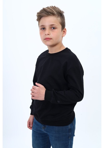 Toontoy Kids Toontoy Erkek Çocuk Pamuklu Bisiklet Yaka Baskılı Basic Sweatshirt 22996 Siyah Toontoy Kids Toontoy Erkek Çocuk Pamuklu Bisiklet Yaka Baskılı Basic Sweatshirt 22996 Siyah