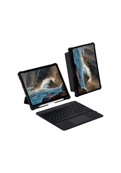Apple Uyumlu iPad  8. Nesil 10.2 Kılıf Led Işıklı Magnetik Standlı Klavyeli Kılıf A2270 A2428 A2429 A2430