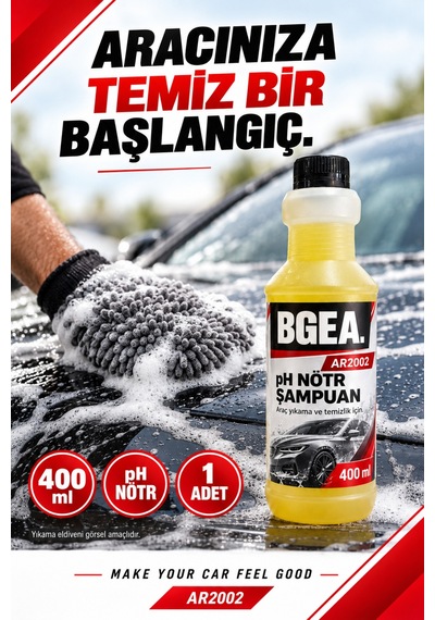 Bgea Ph Nötr Oto Yıkama Şampuanı 400 Ml