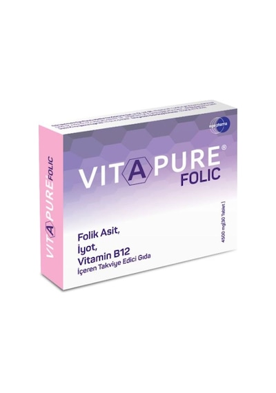 Vitapure Folic Takviye Edici Gıda 30 Tablet