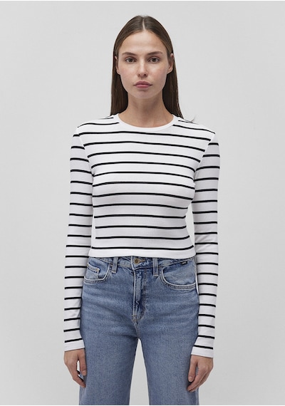 Mavi - 2li Uzun Kollu Crop Basic Tişört 1613021-900 Siyah
