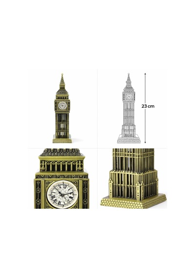 Deinhaus Big Ben Metal Figürü, Antik Bronz, Masa Ve Raf Dekorasyonu, Londra Mimari Heykelciği