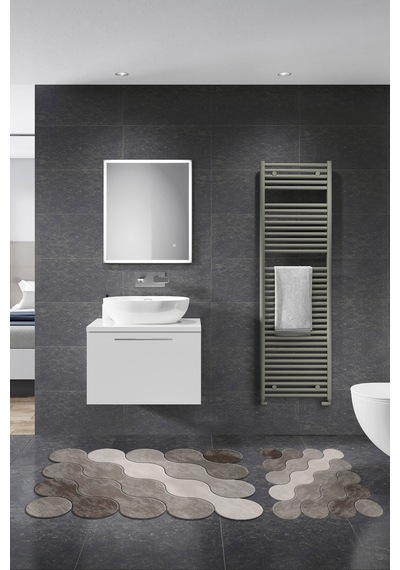 Alanur Florya Lazer Kesim 2 Li Banyo Takimi St210117gr Kahve Gri