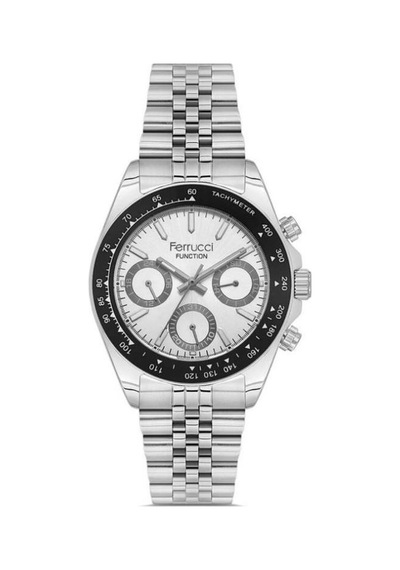 Ferrucci Fcf 1025 03648m.01 Fonksiyonlu Erkek Kol Saati Metalik Gri