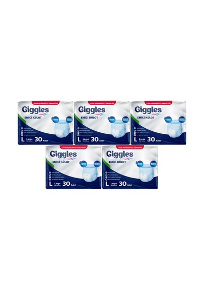 Giggles Hasta Bezi Yetişkin Emici Külot L-büyük 150 Adet 5pk 30 L