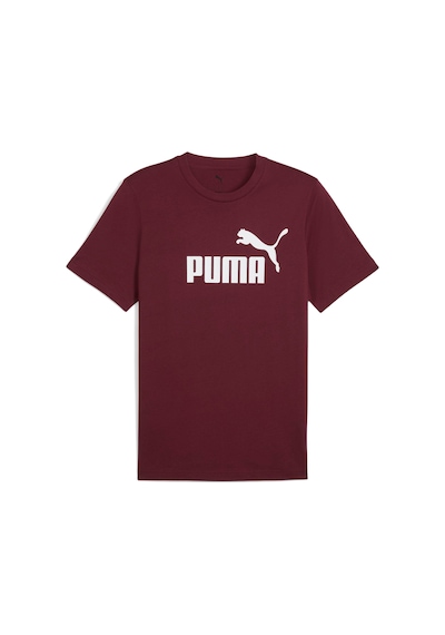 Puma Ess No. 1 Logo Tee Erkek Yetişkin T-shirt Bordo