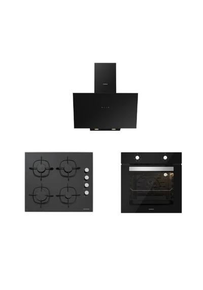 Silverline BO6501B01 - CS5335B01 - 3481 Flam Siyah Ankastre Set