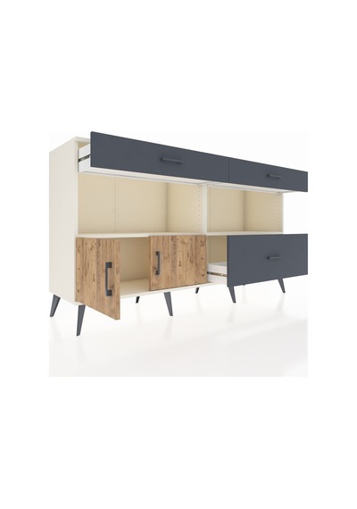 Hyperion Konsol 2 Raflı 3 Çekmeceli 2 Kapaklı 176x44x99 Aytaşı-ça Aytaşı-çam/antrasit Hyperion Konsol 2 Raflı 3 Çekmeceli 2 Kapaklı 176x44x99 Aytaşı-ça Aytaşı-çam/antrasit