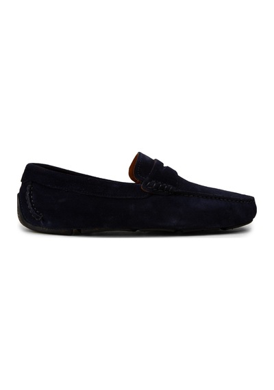 Deery Erkek Hakiki Süet Lacivert Penny Loafer - E0920mlcvc01