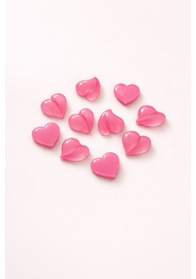 Hot Pink Heart Tırnak Taşı
