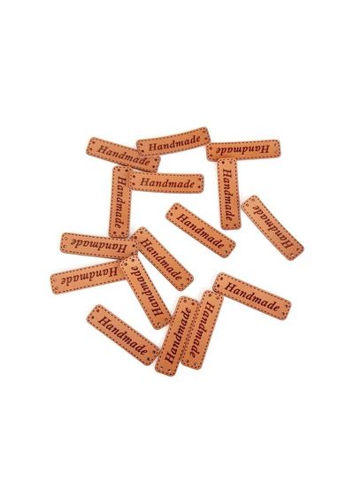 Aksesuar 10'lu Suni Deri Klasik Etiket 1x4 Cm 1