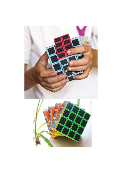 4x4 Fiber Karbon Qy Speed Zeka Küpü Akıl Küpü Rübik Küp
